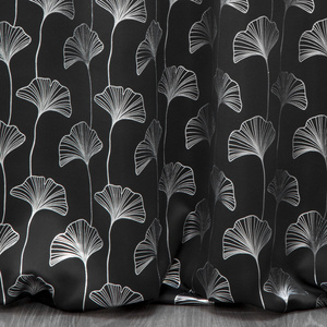 Curtain 135 x 250 Decorative Blackout Clara1 Black