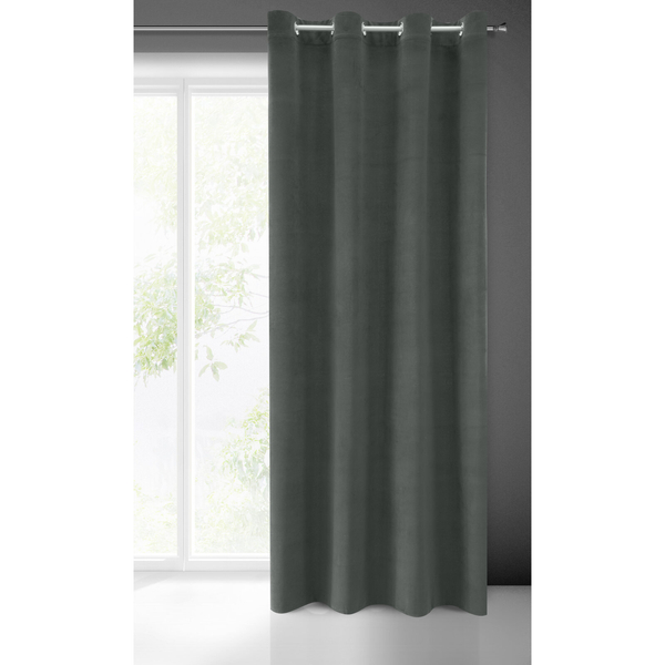 Curtain 140 x 250 Decorative Velvet Milo Graphite