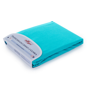 Jersey sheet with elastic 011_D Turquoise 60x120