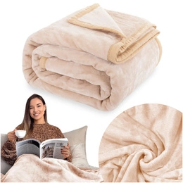 Koc 200 x 220 Akrylowy Jednolity Ciepły Yasemin 06