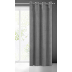 Curtain 140 x 250 Decorative Velvet Milo Steel