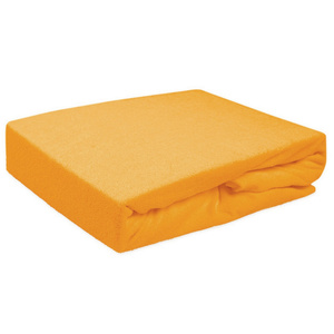 Terry sheet with elastic 007_D Yellow 60x120