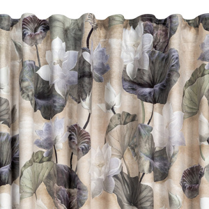 Curtain 140 x 270 Decorative Velvet Lotus Beige+Zie