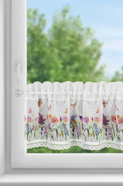 Curtain 30 x 150 Decorative Ready Bella White+Ró