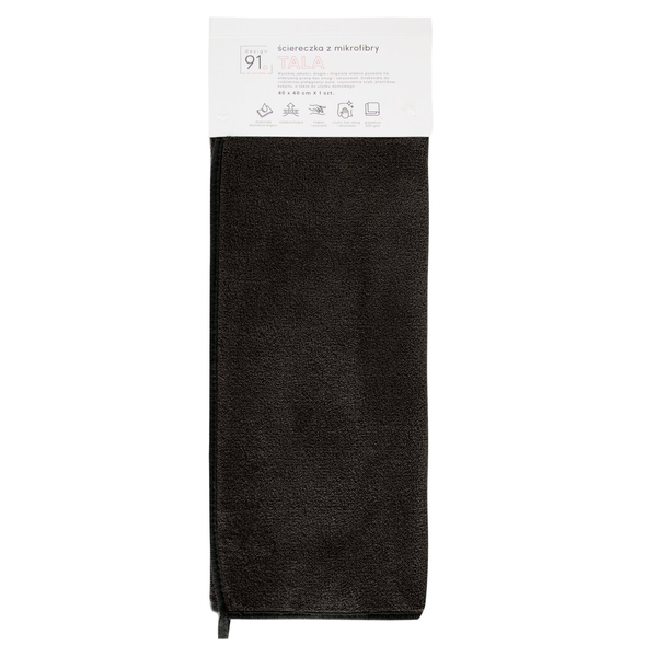 Tala Black Absorbent Microfiber Cloth 40 x 40