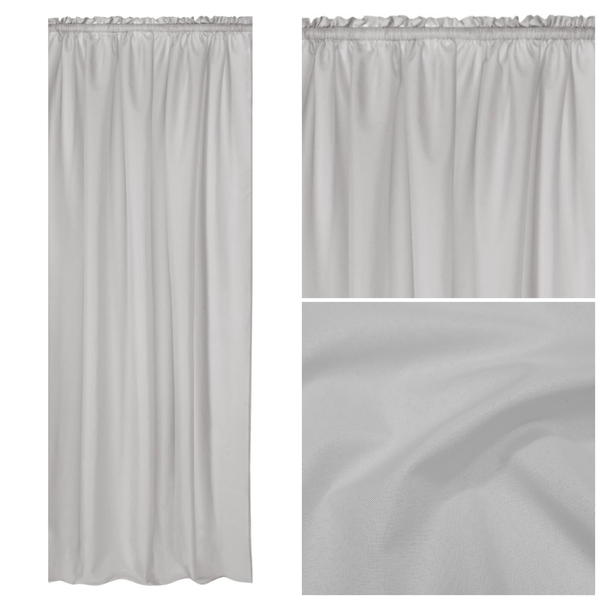 Curtain 140 x 250 Garden with Tape Gaia Gray