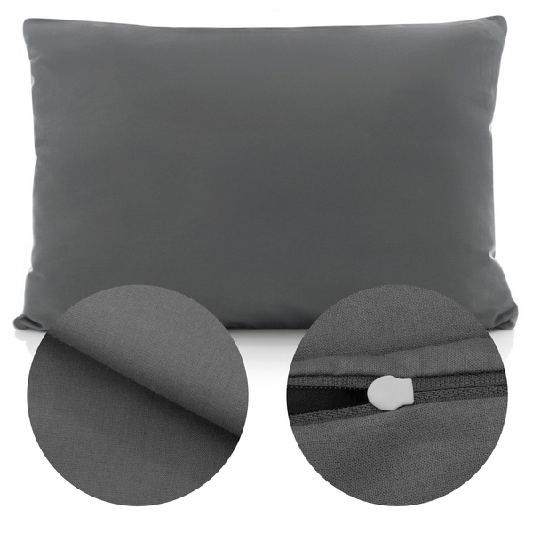 Cotton pillowcase 40 x 60 Uniform Ola Graphite Graphite