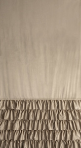 Curtain 140 x 250 Velvet with Ruffle Carli C.Beige