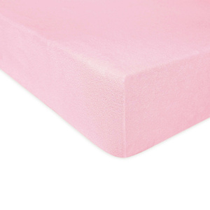 Terry sheet with elastic 006_D Pink 120x200