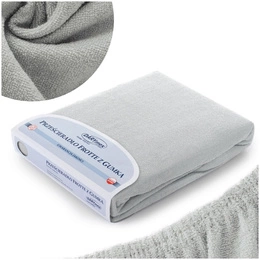 Terry sheet with elastic 155_D Ash 70x140