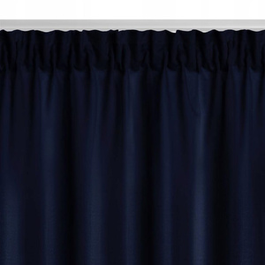 Curtain 140 x 270 Decorative Tape Viva Navy Blue