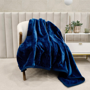 Blanket 160 x 200 Acrylic Solid Warm Yasemin 09