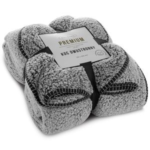 Blanket 150 x 200 Microfiber Lamb Koala Steel+White