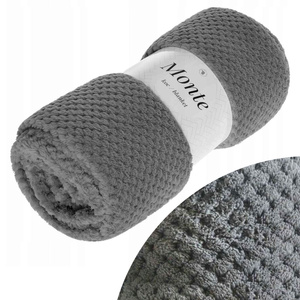 Blanket 200 x 220 Microfiber Jacquard Monte Graphite