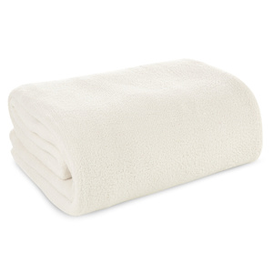 Koc 150 x 200 Mikrofibra Clarissa Jednolity Krem