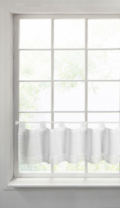 Decorative curtain Vince on suspenders 30 x 150 White