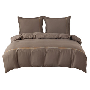 Pościel 160 x 200 3cz Gładka Z Haftem Lumera 03