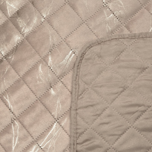 Quilted Velvet Bedspread 170 x 210 Luiz6 Beige+Gold