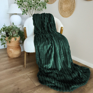 Blanket 160 x 200 Microfiber Stamped Stripes Nuvio 10