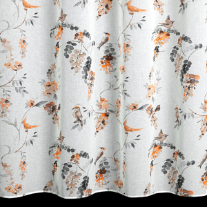 Zasłona 140 x 250 Dekoracyjna Gotowa Riki Bia+Rudy