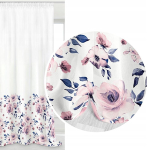 Curtain 140 x 250 Decorative Rosally Tape Pomegranate