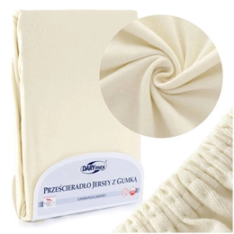 Prześcieradło Jersey z Gumką 018_D Ecru 60x120