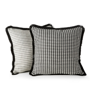 Pillowcase 45 x 45 Decorative Pepit2B Black+White