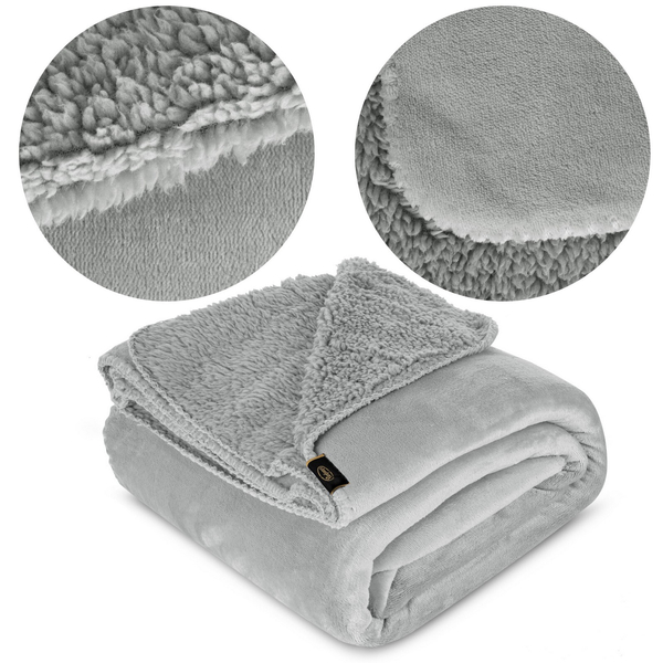 Blanket 150 x 200 Microfiber Two-sided Tedy Silver