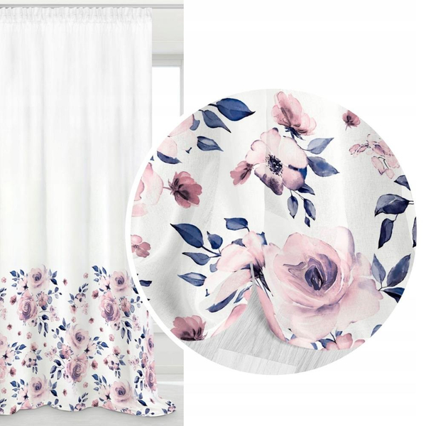 Curtain 140 x 250 Decorative Rosally Tape Pomegranate