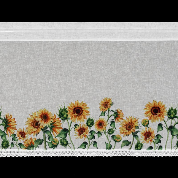 Curtain 60 x 150 Decorative Ready Helia White+Yellow