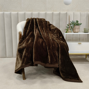 Blanket 160 x 200 Acrylic Solid Warm Yasemin 03