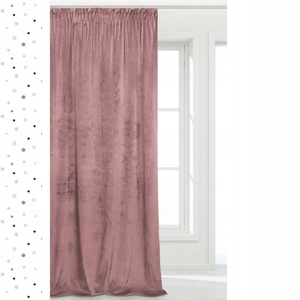 Zasłona 140 x 270 Dekoracyjna Velvet Soft Pudrowy