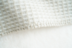 Koc 150 x 200 Bawełniano-Akrylowy Check Taupe