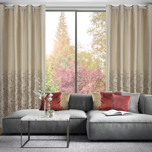 Curtain 140 x 250 Velvet Eyelets Tori Beige