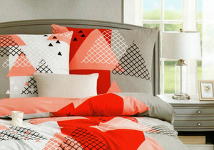 Bedding 160 x 200 3pcs Cotton Satin Elway 5053