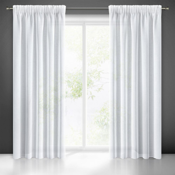 Decorative Curtain Lana on Tape 350 x 150 White