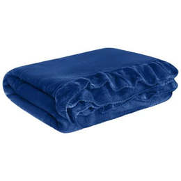 Blanket 200 x 220 Microfiber Frill Ruffly Navy Blue
