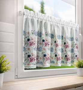 Curtain 60 x 150 Decorative Ready Dora White+Pink
