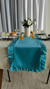 Table Runner 40 x 180 Decorative with Ruffles Ligia 08