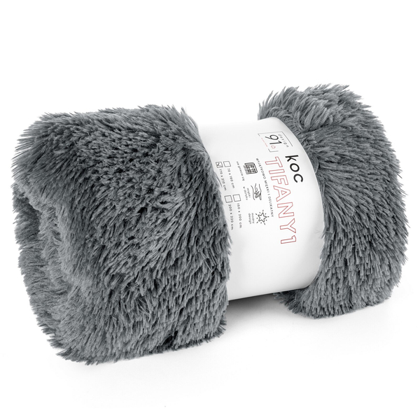 Blanket 170 x 210 Double-sided Fur Tifany1 Silver