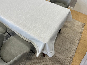 Stain-Resistant Tablecloth 140 x 260 with Lace Nela 549