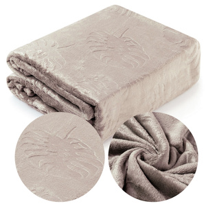 Blanket 160 x 200 Microfiber Stamped Ardea Leaf 10