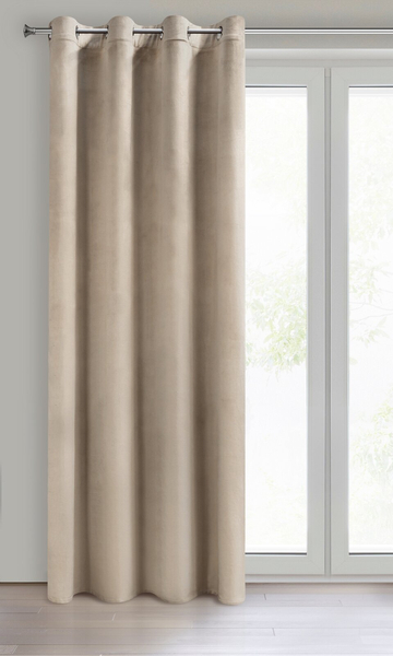 Zasłona 140 x 250 Dekoracyjna Welwet Melanie Beż