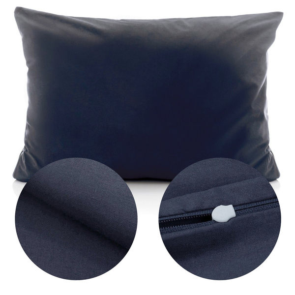 Poszewka Bawełna 50 x 70 Jednolita Ola Granat Navy