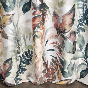 Curtain 135 x 270 Decorative Tape Lily White + Steel