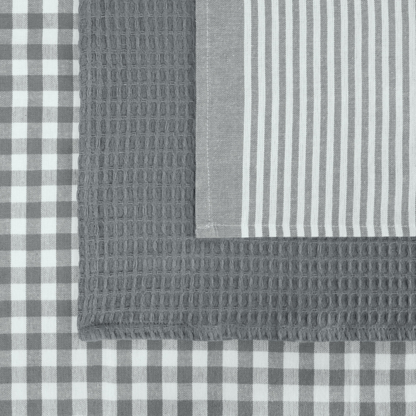 Komplet Ścierek 3szt 50 x 70 Bawełna Lucy Sreb