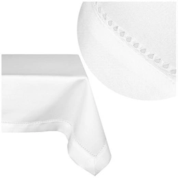 Obrus 140 x 140 Plamoodporny z Mereżką wz. 240_Bia