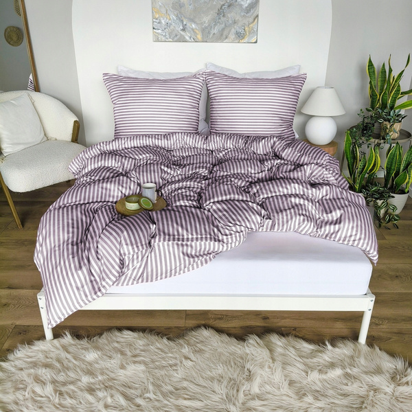Pościel 140 x 200 2cz Mikrofibra w Pasy Eusebia Home 02