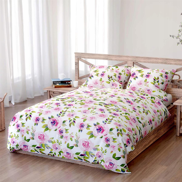 Bedding 220 x 200 3pc Cotton Mansion White