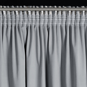 Curtain 140 x 270 Velvet Tape Renia Silver+Gray